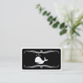 モダン鯨（色のカスタマイズ可能） 名刺 (スタンド正面)