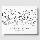 モダン鳥の羽結婚毛 ゲストブック (正面)