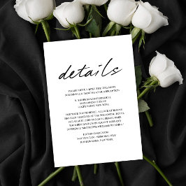 モダン鳥の羽結婚詳細 エンクロージャーカード