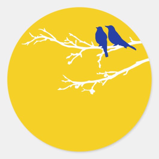モダン鳥 ラウンドシール (正面)