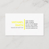 モダン黄エレガントプロフェッショナル白 名刺 (裏面)