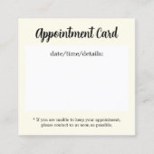 モダン黄エレガント白髪サロン 予約カード (正面)