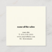 モダン黄エレガント白髪サロン 予約カード (裏面)