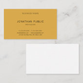 モダン黄エレガント茶ミニマシンプルリスト 名刺 (正面/裏面)