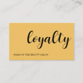 モダン黄エレガント黒美しい ロイヤリティカード (正面)