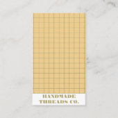 モダン黄市松模様に淡い色の型QRコード 名刺 (正面)