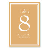 モダン黄色の表の最小数 テーブルナンバー (裏面)