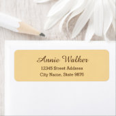 -モダン黄色アイボリー-差出人住所ラベル ラベル (インサイチュ)