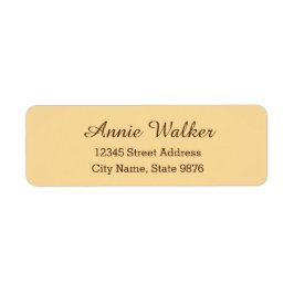 -モダン黄色アイボリー-差出人住所ラベル ラベル