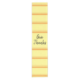 モダン黄色与え感謝していストライプのランナー ショートテーブルランナー