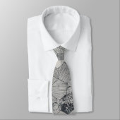 モダン黒と灰色の幾何学的な形状 ネクタイ (タイ)