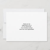 モダン黒と赤の芸術的抽象芸術結婚 サンキューカード (裏面)