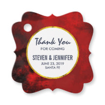 モダン黒と赤の芸術的抽象芸術結婚