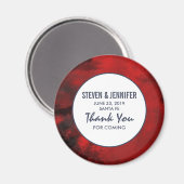 モダン黒と赤の芸術的抽象芸術結婚 マグネット (正面/裏面)