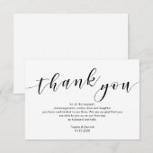 モダン黒のタイ結婚プフェイス エンクロージャーカード (正面/裏面)