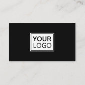 モダン黒または任意の色のロ縁どロのソーシャルメディア 名刺 (裏面)