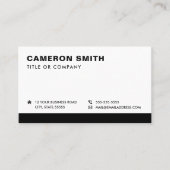 モダン黒または任意の色のロ縁どロのソーシャルメディア 名刺 (正面)