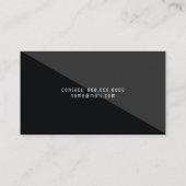 モダン黒エレガントミニマルく 名刺 (裏面)