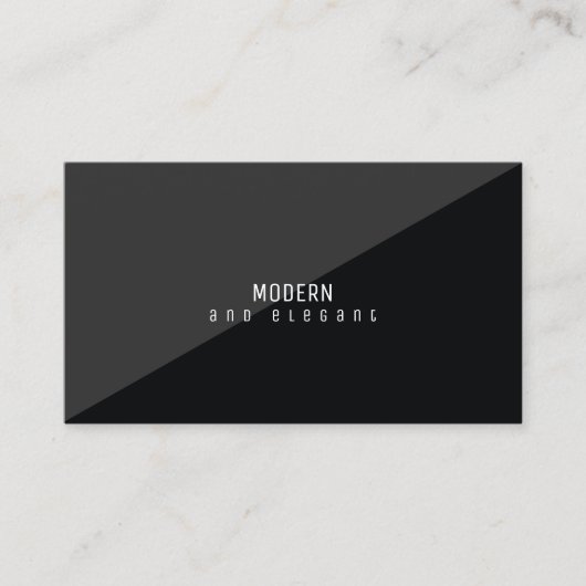 モダン黒エレガントミニマルく 名刺 (正面)