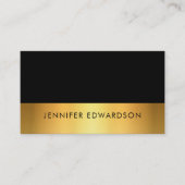 モダン黒エレガント金ゴールドプロフェッショナル 名刺 (正面)