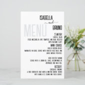 モダン黒スタイリッシュのメパーソナライズされた結婚ニュー (スタンド正面)