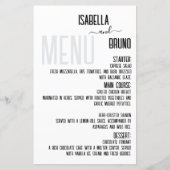 モダン黒スタイリッシュのメパーソナライズされた結婚ニュー (正面)