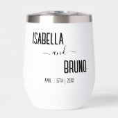 モダン黒スタイリッシュパーソナライズされた文字結婚ズ (正面)