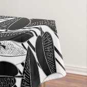 モダン黒ストライプのフィッ葉クスプリントp テーブルクロス (インサイチュ)