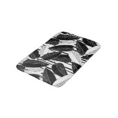 モダン黒ストライプのフィッ葉クスプリントp バスマット (アングル)