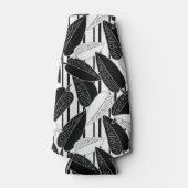 モダン黒ストライプのフィッ葉クスプリントp ボトルクーラー (正面)