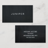 モダン黒テクスお洒落チャ 名刺 (正面/裏面)