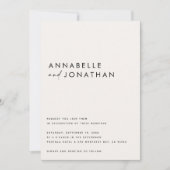 モダン黒ミニマルコンテンポラリー文字sa セーブザデート (正面)