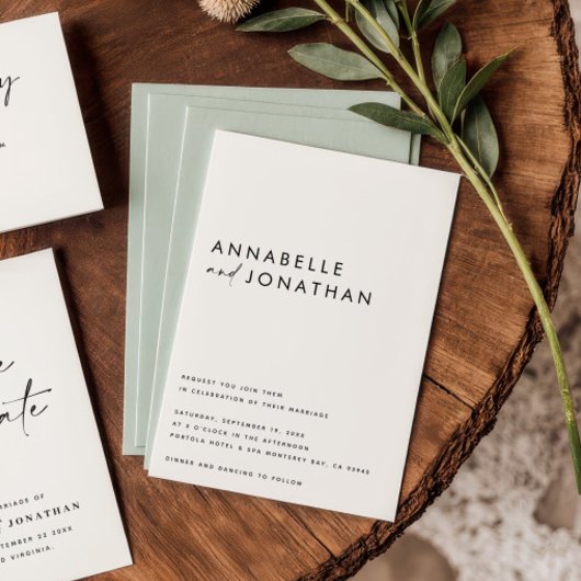 モダン黒ミニマルコンテンポラリー文字sa セーブザデート