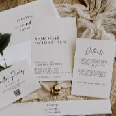 モダン黒ミニマルコンテンポラリー文字sa セーブザデート