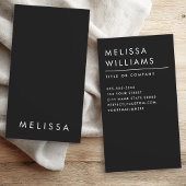 モダン黒ミニマルプロフェッショナル垂直 名刺