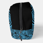 モダン黒モノグラムのトレンディーの青い円 ドップキット (右)