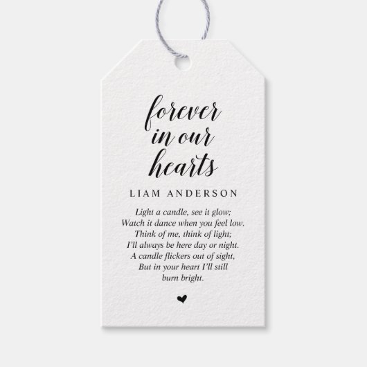 モダン黒人葬儀追悼会 ギフトタグ (正面)