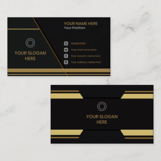 モダン黒企業の名刺デザイン 名刺