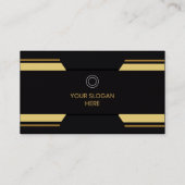 モダン黒企業の名刺デザイン 名刺 (裏面)