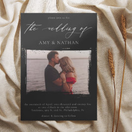 モダン黒動揺して写結婚真 招待状