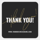 モダン黒感謝してい包包 スクエアシール (正面)