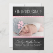 モダン黒板の誕生のお知らせ 案内状 (正面)