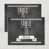 モダン黒板テーブル番号 ポストカード (正面/裏面)
