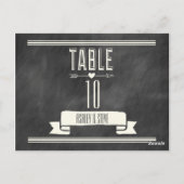 モダン黒板テーブル番号 ポストカード (裏面)