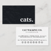 モダン黒板ネコ。ロイヤリティパンチカード 名刺 (正面/裏面)