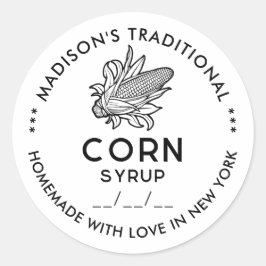 モダン黒白のコーブ付きコーンシロップ ラウンドシール