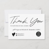 モダン黒白の台本を感謝していす 招待状 (正面)