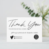 モダン黒白の台本を感謝していす 招待状 (スタンド正面)