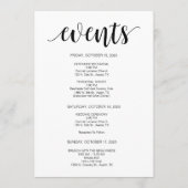 モダン黒素朴黒、やること、旅程カード プログラム (裏面)