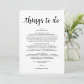 モダン黒素朴黒、やること、旅程カード プログラム (スタンド正面)